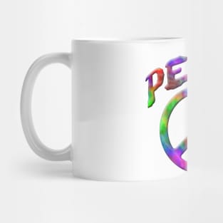 Tie Dyed Peace with Sign Retro Design Mug